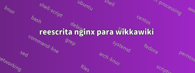 reescrita nginx para wikkawiki