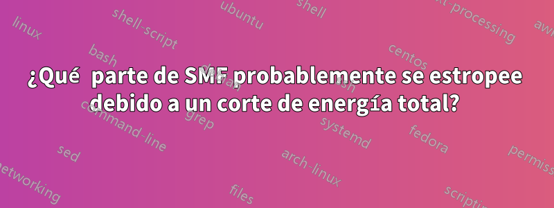 ¿Qué parte de SMF probablemente se estropee debido a un corte de energía total?