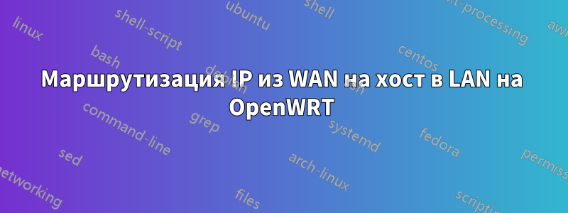 Маршрутизация IP из WAN на хост в LAN на OpenWRT