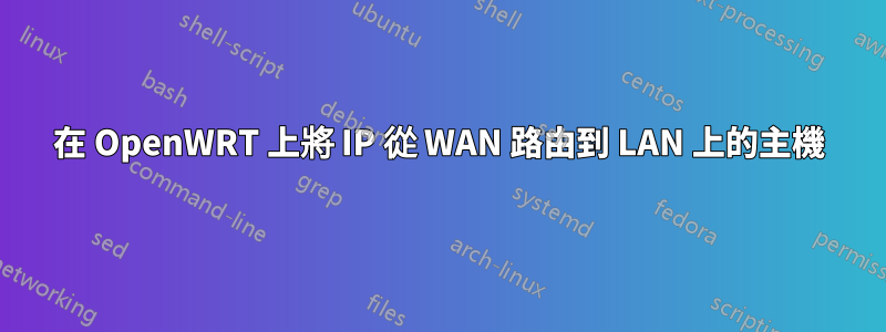 在 OpenWRT 上將 IP 從 WAN 路由到 LAN 上的主機