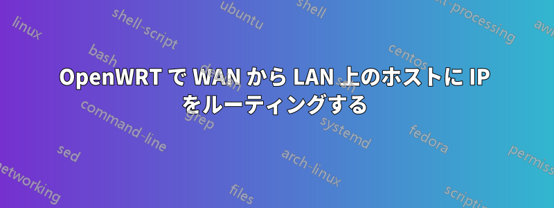 OpenWRT で WAN から LAN 上のホストに IP をルーティングする