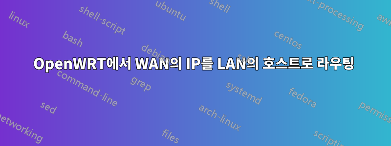 OpenWRT에서 WAN의 IP를 LAN의 호스트로 라우팅