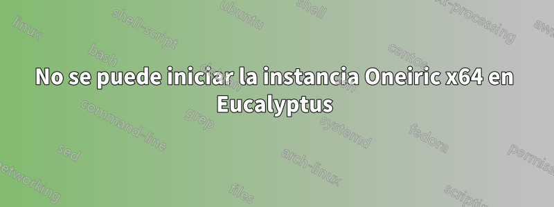 No se puede iniciar la instancia Oneiric x64 en Eucalyptus