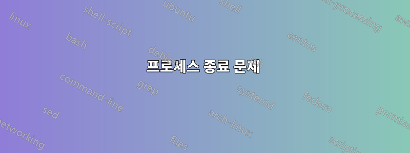 프로세스 종료 문제