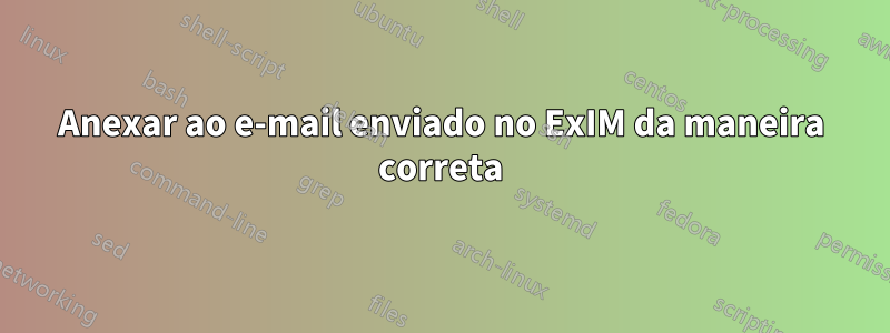 Anexar ao e-mail enviado no ExIM da maneira correta