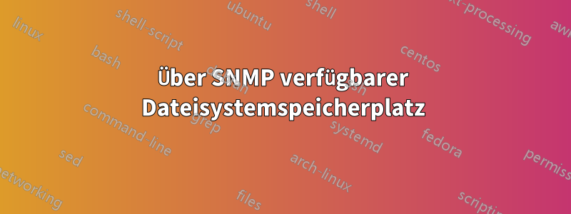 Über SNMP verfügbarer Dateisystemspeicherplatz