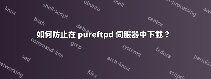 如何防止在 pureftpd 伺服器中下載？ 