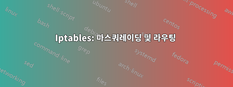 Iptables: 마스쿼레이딩 및 라우팅