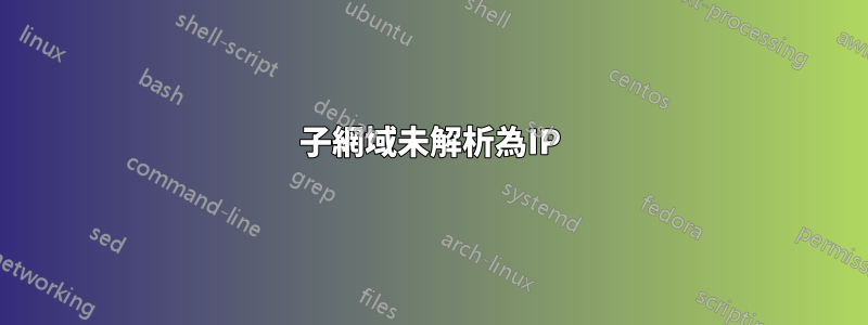 子網域未解析為IP