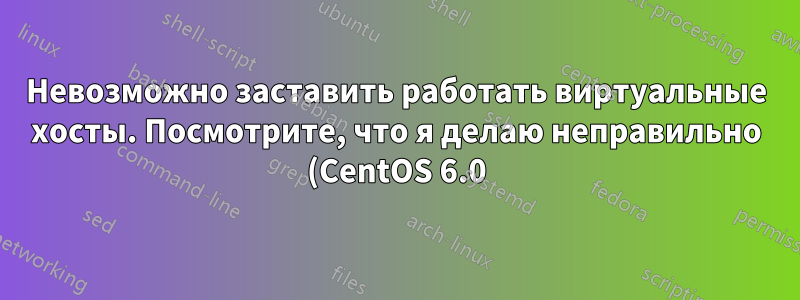 Невозможно заставить работать виртуальные хосты. Посмотрите, что я делаю неправильно (CentOS 6.0).