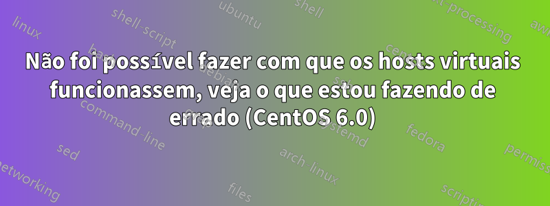 Não foi possível fazer com que os hosts virtuais funcionassem, veja o que estou fazendo de errado (CentOS 6.0)
