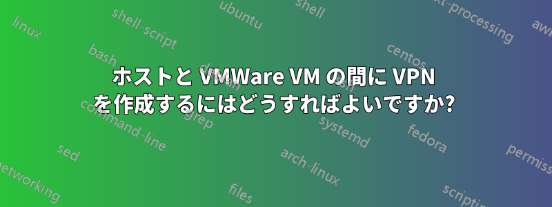 ホストと VMWare VM の間に VPN を作成するにはどうすればよいですか?