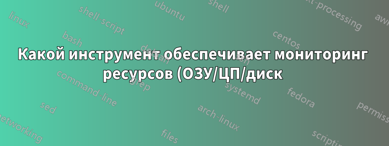 Какой инструмент обеспечивает мониторинг ресурсов (ОЗУ/ЦП/диск) для каждого процесса (или каждой cgroup)?