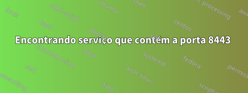 Encontrando serviço que contém a porta 8443