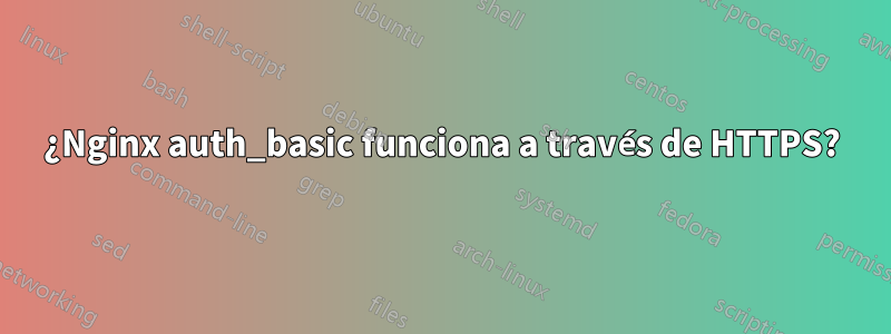 ¿Nginx auth_basic funciona a través de HTTPS?