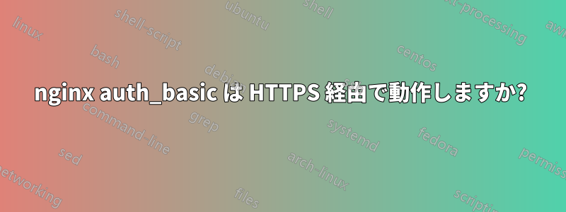 nginx auth_basic は HTTPS 経由で動作しますか?