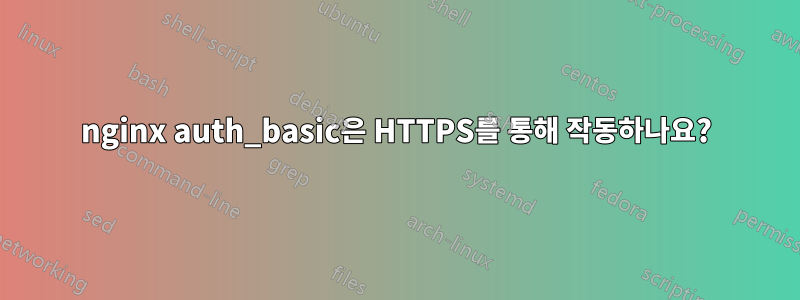 nginx auth_basic은 HTTPS를 통해 작동하나요?