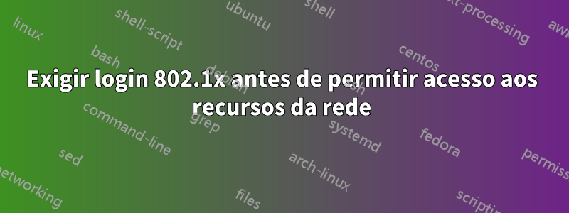 Exigir login 802.1x antes de permitir acesso aos recursos da rede