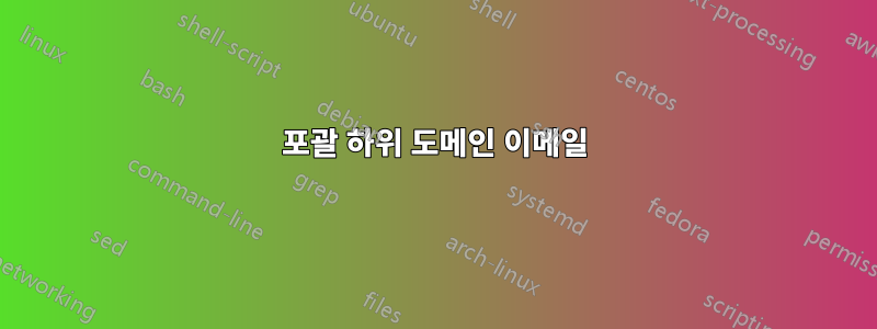 포괄 하위 도메인 이메일
