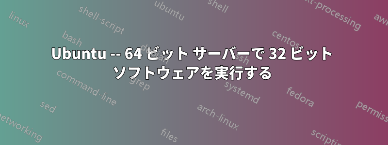 Ubuntu -- 64 ビット サーバーで 32 ビット ソフトウェアを実行する