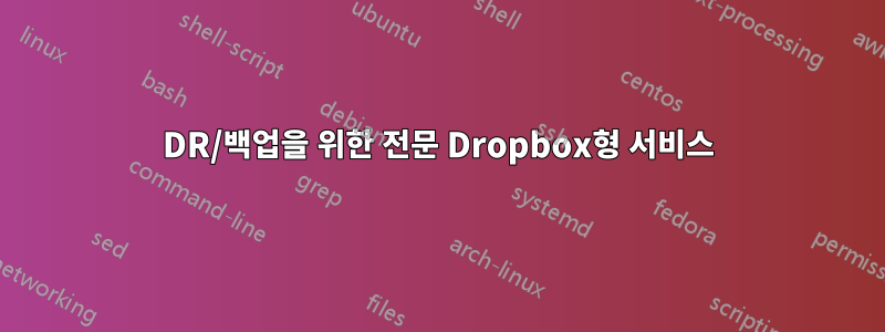 DR/백업을 위한 전문 Dropbox형 서비스