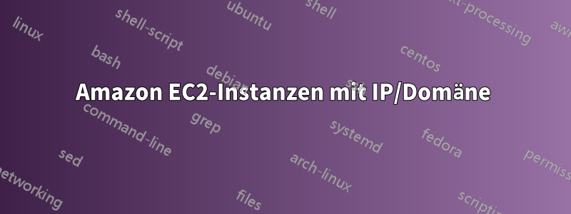 Amazon EC2-Instanzen mit IP/Domäne