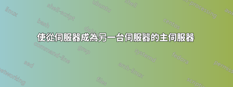 使從伺服器成為另一台伺服器的主伺服器