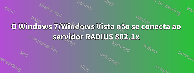 O Windows 7/Windows Vista não se conecta ao servidor RADIUS 802.1x