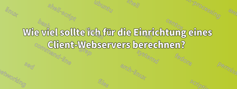 Wie viel sollte ich für die Einrichtung eines Client-Webservers berechnen? 