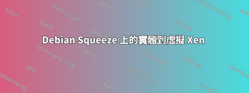 Debian Squeeze 上的實體到虛擬 Xen