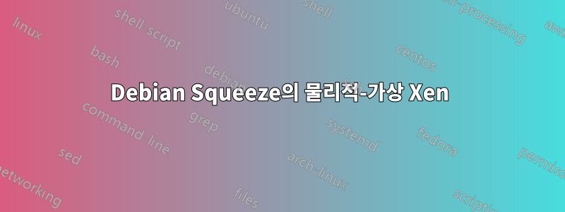 Debian Squeeze의 물리적-가상 Xen