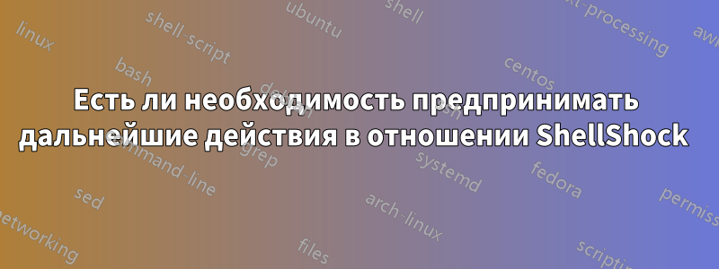 Есть ли необходимость предпринимать дальнейшие действия в отношении ShellShock 