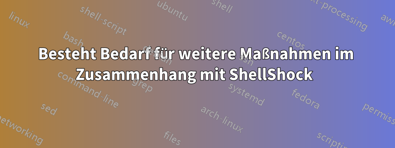 Besteht Bedarf für weitere Maßnahmen im Zusammenhang mit ShellShock 