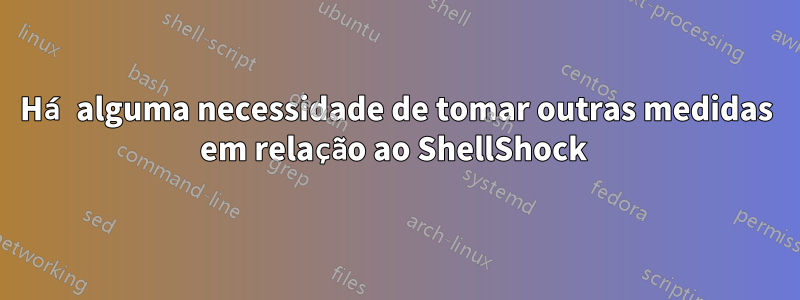 Há alguma necessidade de tomar outras medidas em relação ao ShellShock 