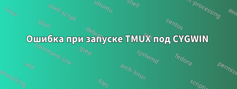 Ошибка при запуске TMUX под CYGWIN