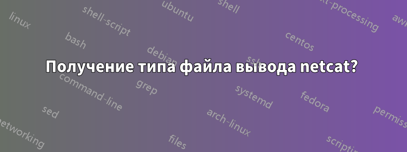 Получение типа файла вывода netcat?