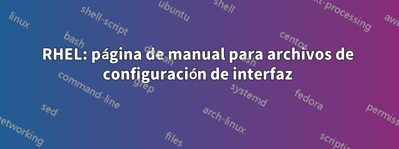 RHEL: página de manual para archivos de configuración de interfaz