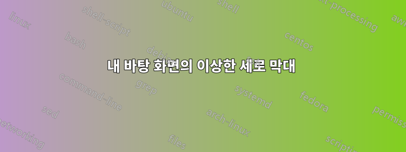 내 바탕 화면의 이상한 세로 막대