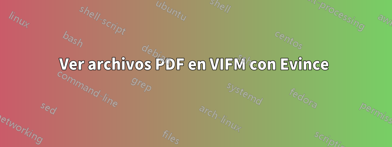 Ver archivos PDF en VIFM con Evince