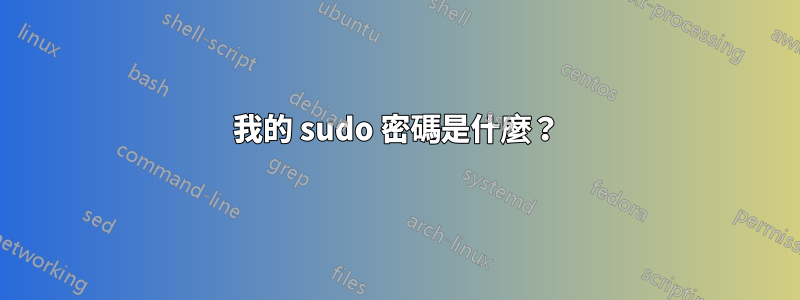 我的 sudo 密碼是什麼？