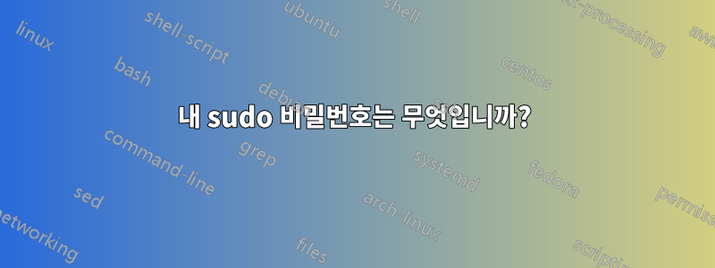 내 sudo 비밀번호는 무엇입니까?
