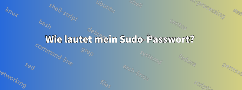 Wie lautet mein Sudo-Passwort?