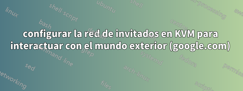 configurar la red de invitados en KVM para interactuar con el mundo exterior (google.com)