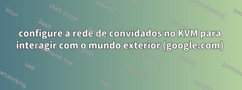 configure a rede de convidados no KVM para interagir com o mundo exterior (google.com)
