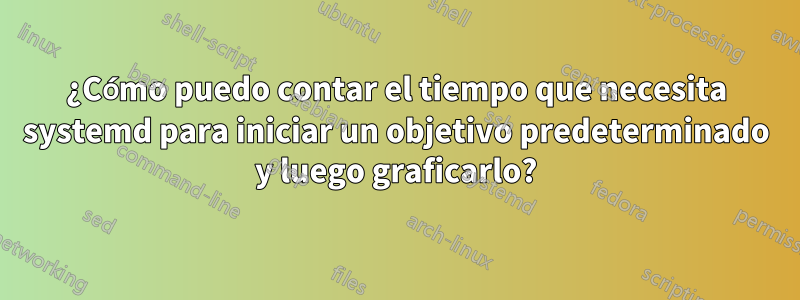 ¿Cómo puedo contar el tiempo que necesita systemd para iniciar un objetivo predeterminado y luego graficarlo?
