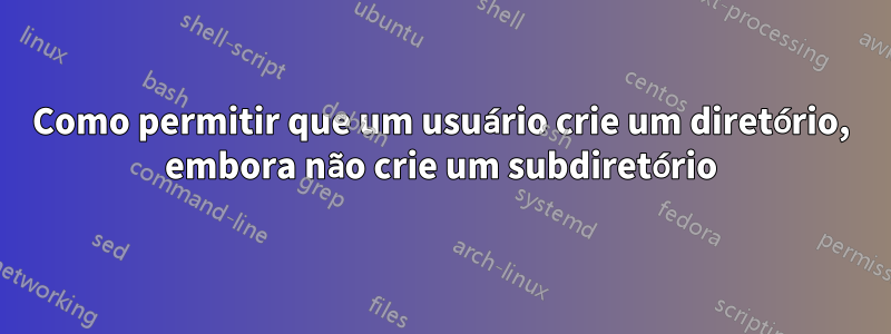 Como permitir que um usuário crie um diretório, embora não crie um subdiretório