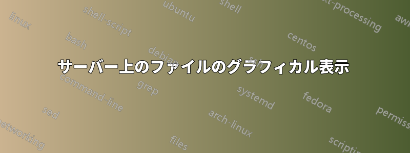 サーバー上のファイルのグラフィカル表示