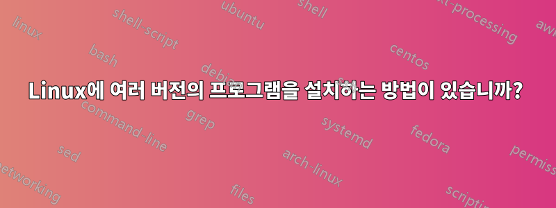 Linux에 여러 버전의 프로그램을 설치하는 방법이 있습니까?