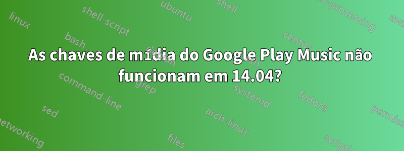 As chaves de mídia do Google Play Music não funcionam em 14.04?