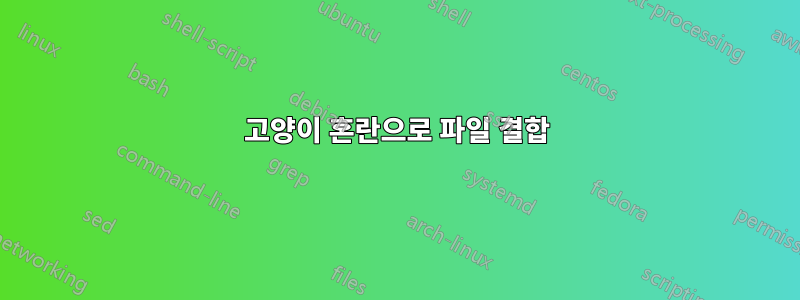 고양이 혼란으로 파일 결합